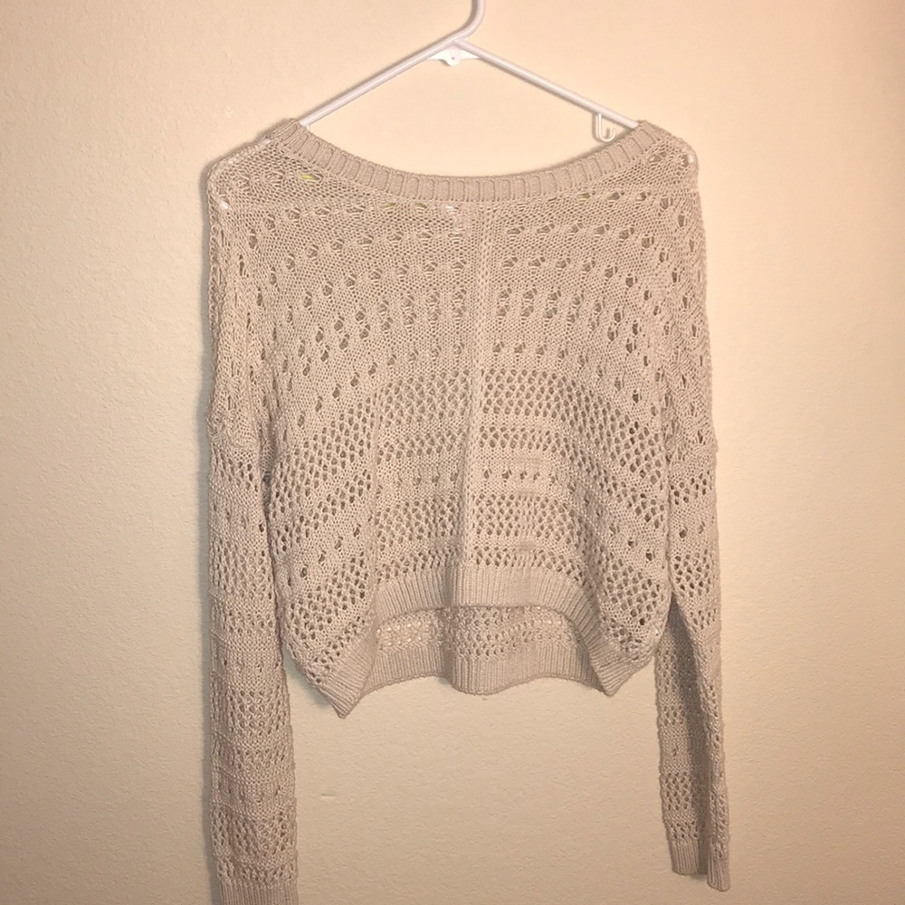 Knitted cropped throwover